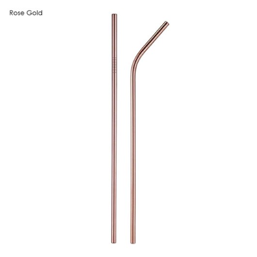 Metal Straws 6mm x 215mm rose gold